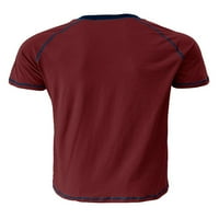 Jusddie muns majica kratki rukav casual t majice plus veličine ljetnih ljetnih vrhova Henley vrat radnog