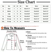 Zkozptok Ženski vrhovi Plus size CrewNeck Gradijent Ispis Bluze s dugim rukavima Ležerne prilike labave