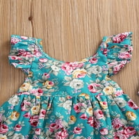 Gupgi Toddler Baby Girl Ljetni rufffle cvjetni haljina Sunderss Gatches Set Outfits