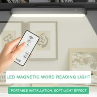 Svjetlo za čitanje na daljinskom upravljaču, štap na krevetu na krevetu za krevet za prigušive tapne lampice Magnet Mount Wireless pod osvjetljenjem ormara 5W LED baterija za punjivu bateriju