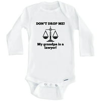 Ne bacaj mi je moj djed je pravnik smiješan jedan baby bodysuit - unuka jedna dječja bodi, 6-mjeseci