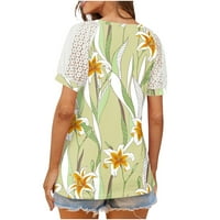 Ženski vrhovi kratkih rukava odštampana bluza Ležerne prilike za žene Ljeto okrugla izrez T-majice Tuničke