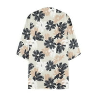 Kimono Cardigani za žene Ljeto cvjetni print Puff rukava šifon vrhovi lagana labava pokrov povremene
