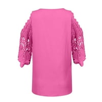 Majice za žene vruće ružičaste ponude za uklanjanje ženskih casual okruglih vrata s majicom kratkih