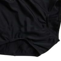 Ženski jednodijelni kupaći kostim elastični trokutni kupaći kostim seksi crni patentni zatvarač sa dugim