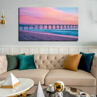 Hermosa Beach Canvas Art Beach Sunset Picture Wall Art Beach Landscape Uramljeno slikarski zidni dekor