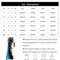 Podplug Ljetne haljine za žene Ljeto Ležerne prilike ispisane V-izrez Swlica haljina s kratkim rukavima
