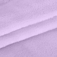 Popust Ženska modna moda Flannel dukserice polu zatvara Carlar Callu casual dugih rukava Pulover Solid Chrurry Plish Degency Tops Purple XXL