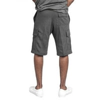 Wozhidaoke teretni pantalone za muškarce alat za višestruki džep labavi pet bodova ravno muške ljetne