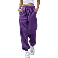 Ženske dno se dućane Joggers Hlače vježbaju visoke struk joge hlače sa džepovima znojne hlače za žene