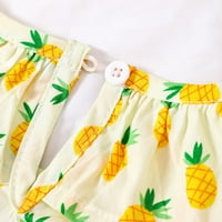 T-majica za djevojčice Toddlera vrhovi kratkih rukava ljetni stil ananas tisak kratkih rukava s kratkim