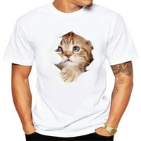 Paille muns majica kratki rukav T majice posade vrat ljetni vrhovi mekani sport pulover mačka 3xl
