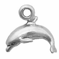 Sterling srebrni 24 BO lanac mini duphin skače na lijevu privjesak ogrlicu