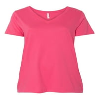 - Ženska majica plus veličine V-izrez, do veličine - rak dojke