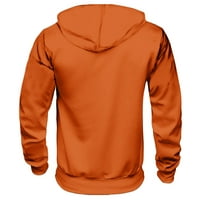 Dukseve duksela za muškarce jesenski veliki s kapuljač digitalni tiskani džemper Novi veliki osnovni džemper narančasta 2x