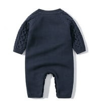 Dukserica za bebe Dječja dječaka Dječji dječaci Čvrsti proljetni zimski dugme dugih rukava pleteni džemper