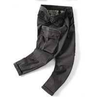 Muške hlače Pocket Formarne hlače Elastični tanak kombinezon tamno siva xxl