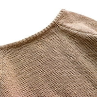 Viikei Womens Dukseljenici Cardigan džemperi za žene za uklanjanje 5 dolara. Ženska jesenska zima od pulover na ramenu pulover Pleteni čvrsti labavi džemper