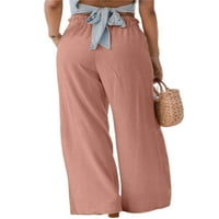 Paille Dame Solid Color Lounge Loungewear Loobar za odmor Donji odmorice Rucket Summer Palazzo Pant