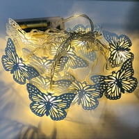 IOPQO LED svijetlo bijeli leptir gudački svjetla Party Holiday Prozor ukras fenjer Privjesak leptir