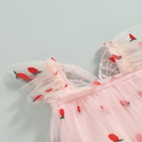 Biekopu Baby Girls Ljetna haljina, let rukava V izrez leptir od ananapple Ispiši zabavu A-line haljina