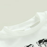 Ljeto TODDLER novorođene dječake Setovi odjeće 0-3Y kravlje slovo tiskane majice kratkih rukava + kratke