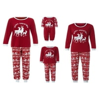 Herdignitet Božićna porodica koja odgovara pajamama roditelj-djece Pidžama, jelena za ispis majica + pantalone mirovanja