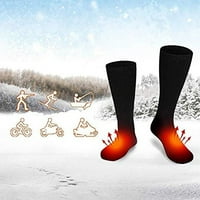 Čarape za napajanje na bateriji topliji grijač Zimske tople čarape Udobne termo-čarape crne čarape