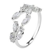 Prstenje za žene Otvorene prstenove prstenove prstenove prstenovi prstenovi srebrne listovne prstene