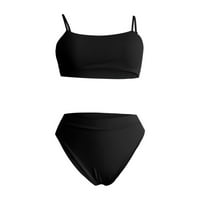 Dvodijelni setovi kupaći kostim sportu BRA stil dizala crne s