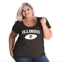 Normalno je dosadno - Ženska pulks pulks Curvy majica, do veličine - Il Illinois zastava