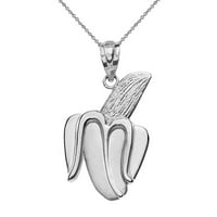 Ogrlica od banane srebrne oguljene banane: Privjesak sa 18 lancem
