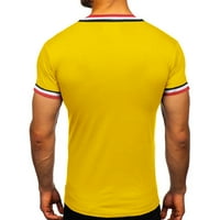 Muški ljetni kratki rukav s kratkim rukavima V-izrez, majica, pune boje