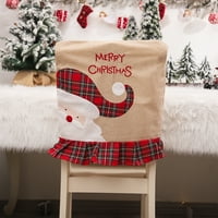 Gwong Back Seat Slipcover Elastic Mekani imitacija posteljina Stretch božićni stil stolica za zabavu za zabavu
