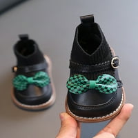 Tenmi Toddler Modna haljina Obuća za cipele sa kopčom luk čvorove čarapa za čizme Ležerne kožne čizme