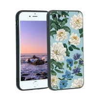 Unutarnja-blej-plava-vintage-botanička-fino-umjetnička telefonska futrola, deginirana za iPhone plus kućište za muškarce, fleksibilno silikonsko udarnu futrolu za iPhone plus