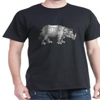 Cafepress - Durer Rhino Crna majica - pamučna majica