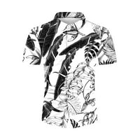 Fragarn muške havajske majice kratki rukav casual gumb dolje cvjetne košulje na plaži sa džepom