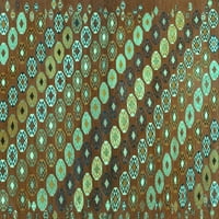Ahgly Company Indoreni pravokutnik apstraktne tirkizne plave suvremene prostirke, 8 '12 '