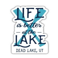 Dead Lake Utah Suvenir Vinil naljepnica za naljepnicu Veslo dizajn 4-pakovanje