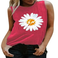 Ženski cvjetni print tenkovi Dame Ljetna casual prsluk majica bez rukava bez rukava