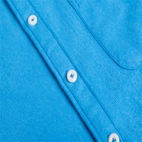 Mafytytpr muške majice ispod $ velikog i visokog corduroy casual rever gumba za grudi džep u boji pune