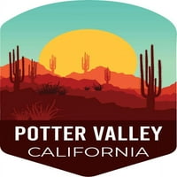 i R uvoz Potter Valley California Suvenir Vinil naljepnica naljepnica Kaktus Desert Design