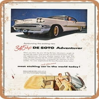 Metalni znak - Desoto Adventurista vrata Hardtop Vintage ad - Vintage Rusty Look
