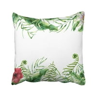 Tropska cvjetna ručna ručna ploča sa palminim stablom lišće FERN podružnice banana jastučni jastuk jastuk
