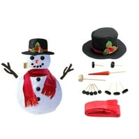 Snjegović ukrašavanje preljevca šešir šal očiju očisti gume za usta