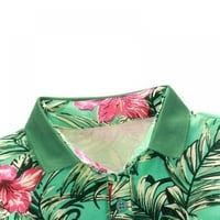 Promocija Ljetni cvjetni uzorak Dječaci Tropicalne havajske pamučne majice, majice bijele kratke hlače