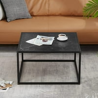 Crni stolić za kavu Mali kvadratni stolovi za kavu Jednostavan moderni središnji sto za dnevnu sobu