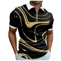 Radna odjeća Kreativna pruga 3D štampanje Muške majice s kratkim rukavima Black XL