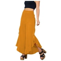 Kakina S Clearence Ženske hlače za ljetnu modu Žene Ležerne pantalone u boji labave hlače Ravne široke